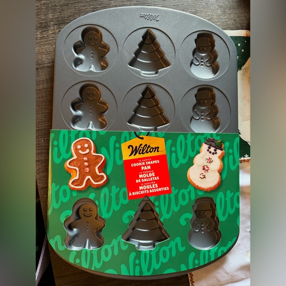 Wilton Festive Cookie Mold Pan with Holiday Shapes